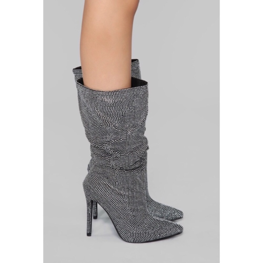 Fashion Nova Good life heeled boot black